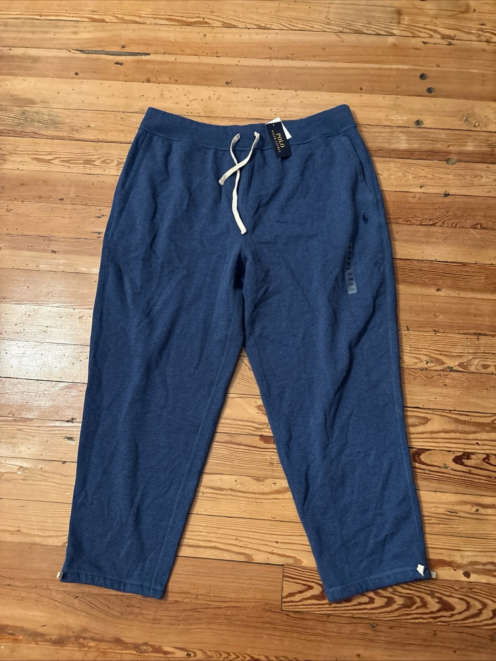 Polo Ralph Lauren Men's Big & Tall 1XB Blue Fleece Sweatpants Drawstring New